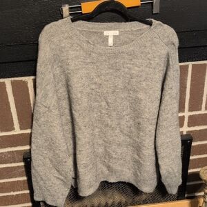 Leith Soft Gray Crew Neck Sweater